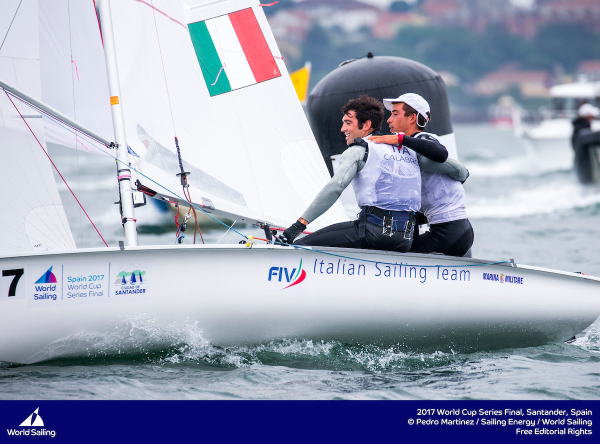 Ferrari/Calabrò appena tagliato il traguardo della Medal