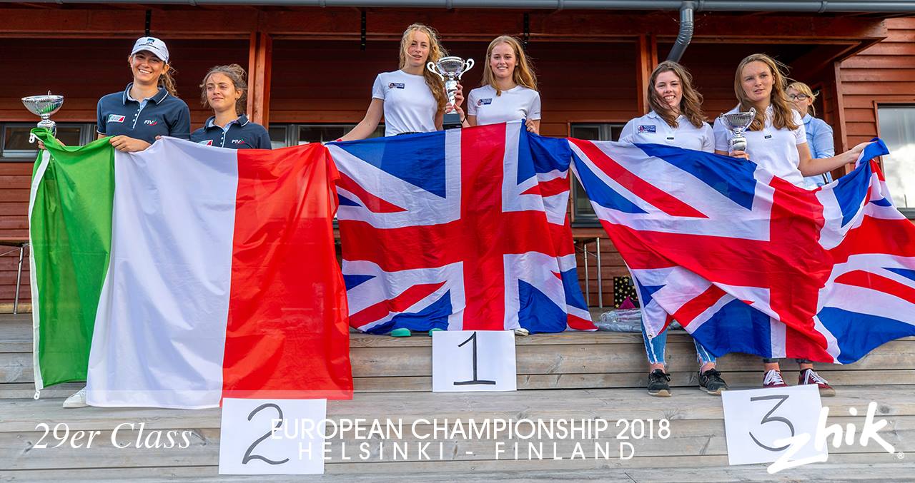 Podio Europeo 29er femminile - Helsinki, Finlandia