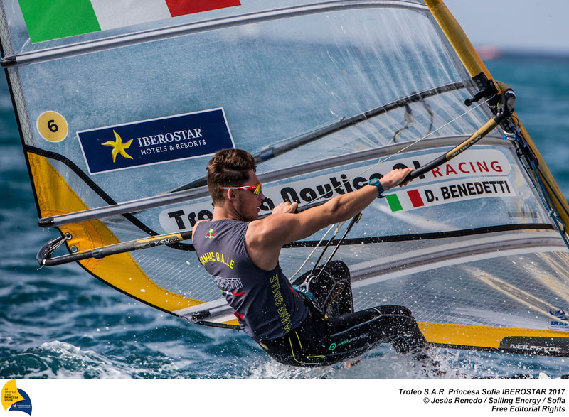 Daniele Benedetti in regata oggi a Palma (foto Jesus Renedo/SailingEnergy/Sofia)