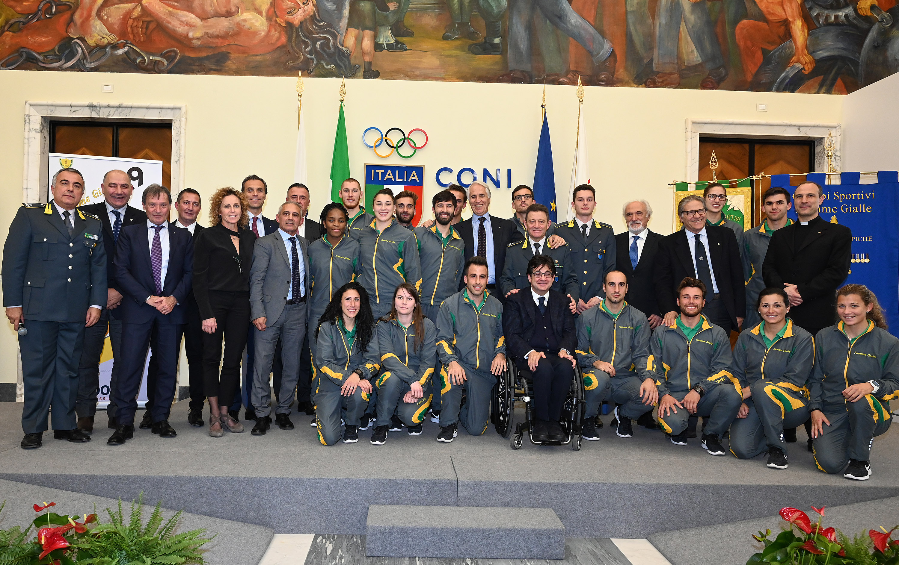 Atleti del Gruppo Sportivo Fiamme Gialle