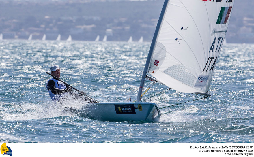 Francesco Marrai in regata oggi a Palma (foto Jesus Renedo/SailingEnergy/Sofia)