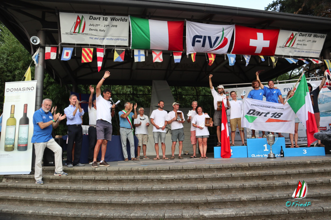 Alessandro Siviero e Marco Tramutola medaglia d'oro Dart18 Worlds 2018