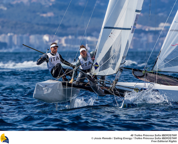 Ruggero Tita e Caterina Banti (foto Jesus Renedo/SailingEnergy/Sofia)